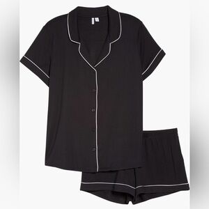 Nordstrom Black Short Sleeve Pajama Set